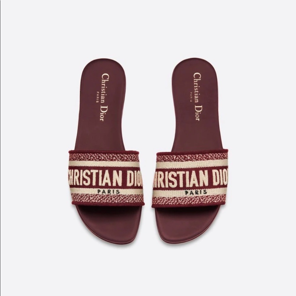 Christian Dior slides (wine red)